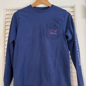 Vineyard Vines Girls Blue Long Sleeve Shirt